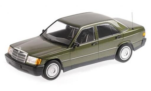 Modelauto Mercedes 190 Base E (W201) metallic groen 1982 1/18 Minichamps