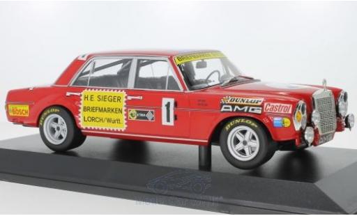 Modelauto Mercedes 300 6.8 SEL No.1 Briefmarken winnaar 24h N&Atilde;&frac14;rburgring 1972 H.Heyer/T.Betzler 1/18 Minichamps