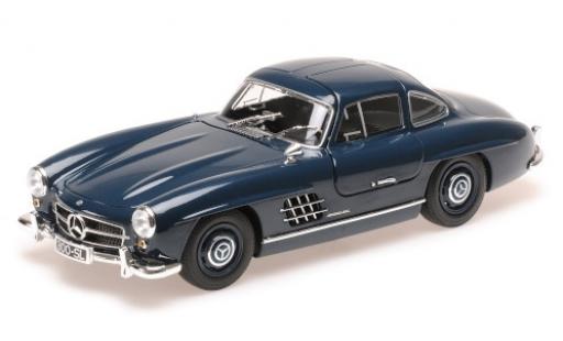 Modelauto Mercedes 300 Base SL (W198) blauw 1955 1/18 Minichamps