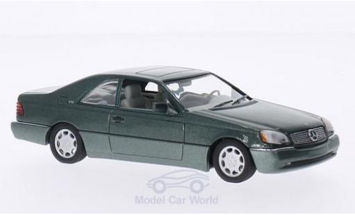 Modelauto Mercedes 600 AMG SEC Coupe (C140) metallic groen 1992 1/43 Minichamps
