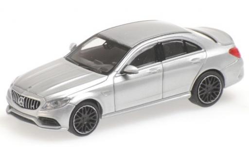 Modelauto Mercedes C AMG C63 (W205) grijs 2019 1/87 Minichamps