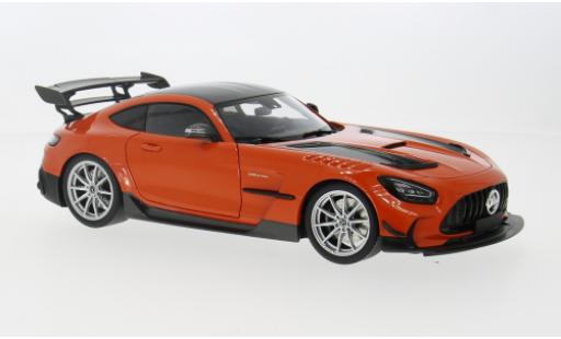 Modelauto Mercedes AMG GT Black Series oranje/carbon 2021 1/18 Minichamps
