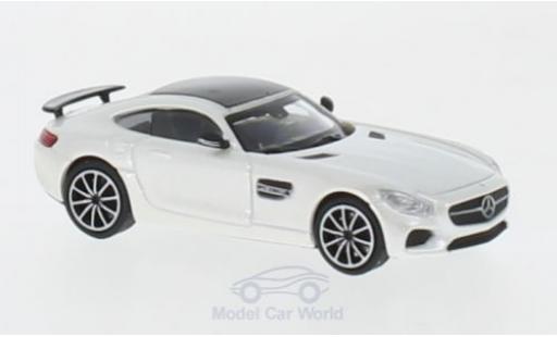 Modelauto Mercedes AMG GT GT S metallic wit 2015 1/87 Minichamps