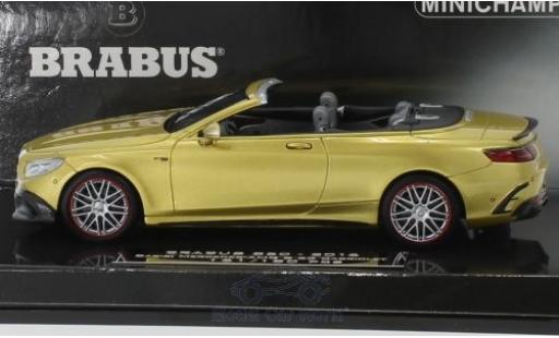 Modelauto Mercedes B S-Class Brabus 850 Cabriolet gold 2016 Basis AMG S 63 Cabriolet 1/43 Minichamps