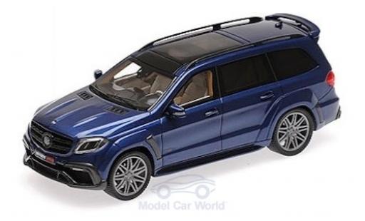 Modelauto Mercedes B G-Class Brabus 850 Widestar XL metallic blauw 2017 Basis AMG GLS 63 1/43 Minichamps