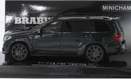 Modelauto Mercedes B G-Class Brabus 850 Widestar XL metallic zwart 2017 Basis AMG GLS 63 1/43 Minichamps
