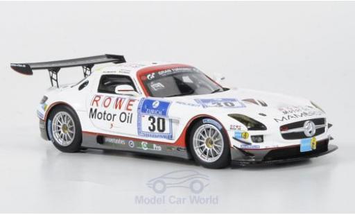 Modelauto Mercedes SLS GT3 AMG No.30 Mamerow/Rowe Racing 2011 C.Mamerow/A.Hahne/P.Kaffer 1/43 Minichamps