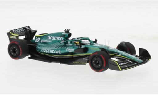 Modelauto Aston Martin AMR22 f1 2 No.18 Aramco Cognizant Team Cognizant formule 1 GP Bahrain 2022 1/43 Minichamps