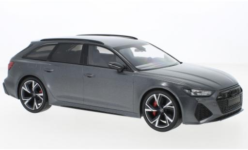 Modelauto Audi RS6 avant grijs mat 2019 1/18 Minichamps