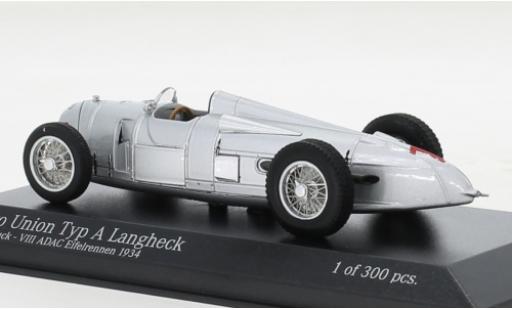 Modelauto Auto Union Typ A course Langheck No.1 ADAC Eifelrennen 1934 1/43 Minichamps