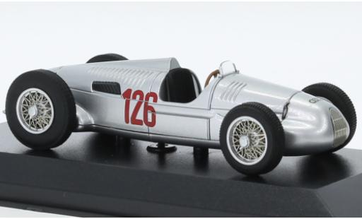 Modelauto Auto Union Typ C course /D Bergrennenwagen No.126 Grossglockner 1939 1/43 Minichamps