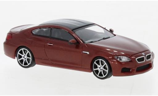 Modelauto Bmw M6 Coupe metallic oranje 2015 1/87 Minichamps