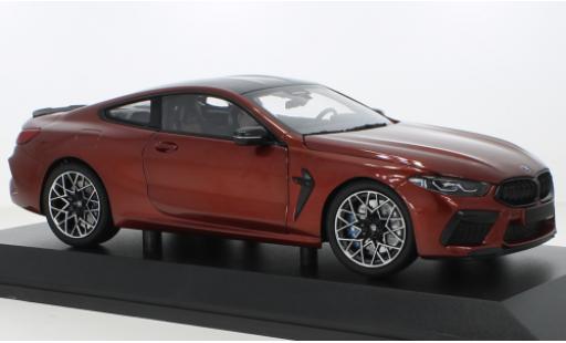Modelauto Bmw M8 Coupe Competition metallic rood 2020 1/18 Minichamps