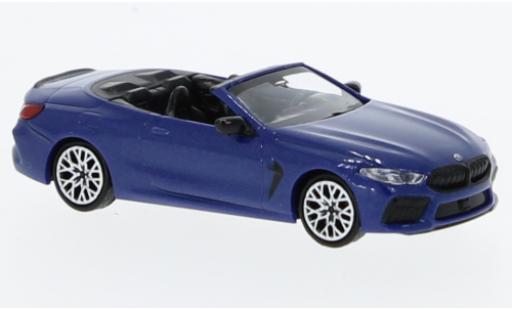 Modelauto Bmw M8 Cabriolet Competiton (G14) metallic blauw 2019 1/87 Minichamps