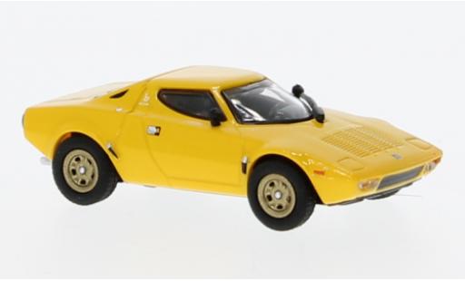 Modelauto Lancia Stratos Base geel 1974 1/87 Minichamps