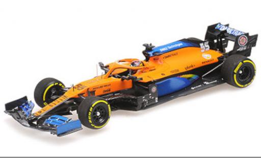 Modelauto McLaren F1 MCL35 Renault No.55 Team formule 1 GP Italie 2020 1/43 Minichamps
