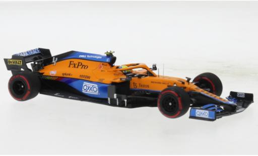 Modelauto McLaren F1 MCL35M No.4 Team formule 1 GP Russland 2021 1/18 Minichamps