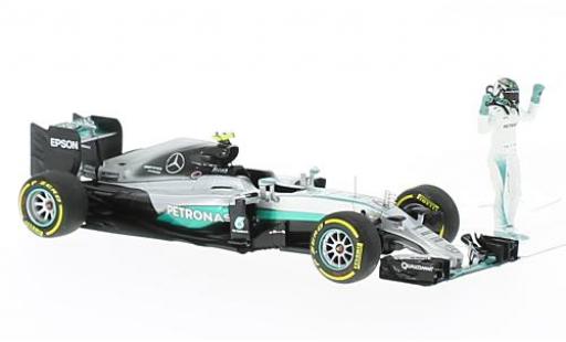 Modelauto Mercedes F1 2016 W07 hybride No.6 AMG Petronas Team formule 1 GP Abu Dhabi 1/43 Minichamps