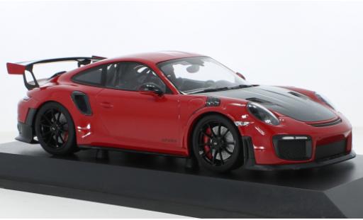 Modelauto Porsche 911 GT2 RS (991.2) rood 2018 1/18 Minichamps