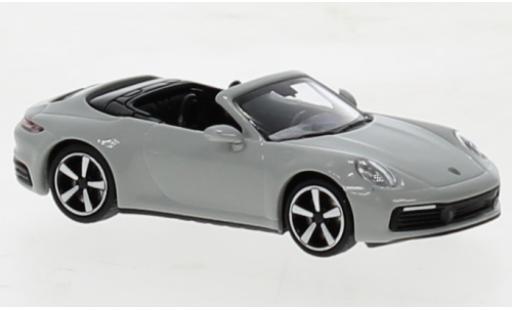 Modelauto Porsche 911 4S Carrera cabriolet grijs 2019 1/87 Minichamps