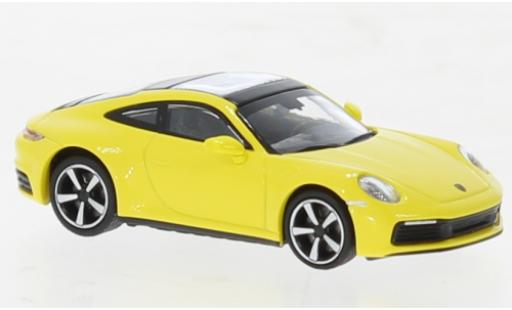 Modelauto Porsche 911 4S Carrera geel 2019 1/87 Minichamps