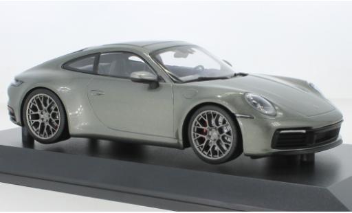 Modelauto Porsche 911 4S Carrera metallic grijs 2019 1/18 Minichamps