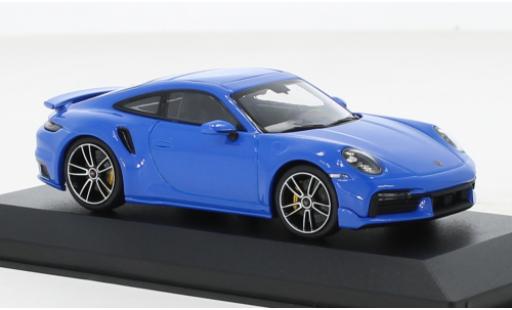 Modelauto Porsche 911 Turbo s blauw 2021 1/43 Minichamps