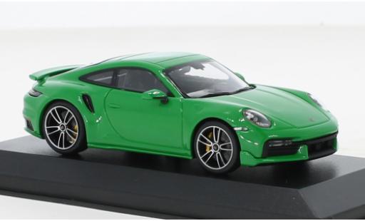 Modelauto Porsche 911 Turbo s groen 2021 1/43 Minichamps