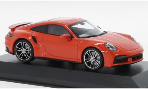 Modelauto Porsche 911 Turbo s oranje 2020 1/43 Minichamps