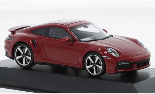 Modelauto Porsche 911 Turbo s rood 2020 1/43 Minichamps