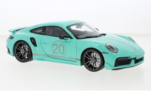 Modelauto Porsche 911 Turbo s Sport Design groen 2021 1/18 Minichamps