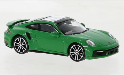 Modelauto Porsche 911 Turbo s groen 2020 1/87 Minichamps