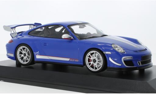 Modelauto Porsche 911 GT3 RS 4.0 blauw 2011 1/18 Minichamps