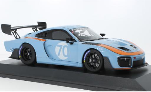 Modelauto Porsche 935 Base /19 blauw clair/oranje 2019 1/18 Minichamps