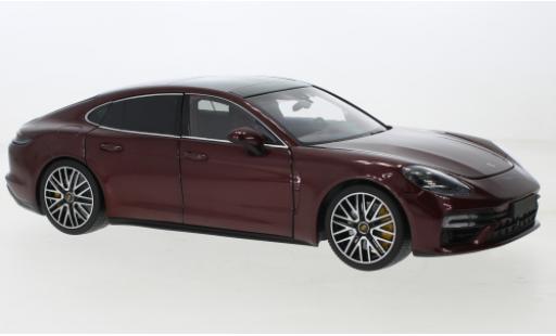 Modelauto Porsche Panamera Turbo S metallic rood 2020 1/18 Minichamps