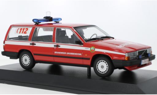 Modelauto Volvo 740 GL Stationwagen Brandweer Grobbendonk 1986 1/18 Minichamps