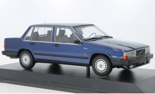 Modelauto Volvo 740 GL metallic blauw 1986 1/18 Minichamps