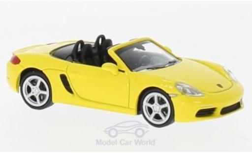 Modelauto Porsche 718 Boxster geel 2016 1/87 Minichamps