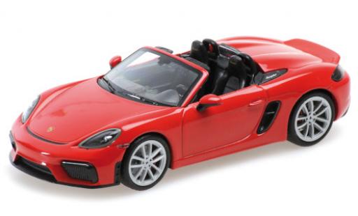 Modelauto Porsche 718 Spyder (982) rood 2020 Softtop couch&Atilde;&copy; avec 1/43 Minichamps