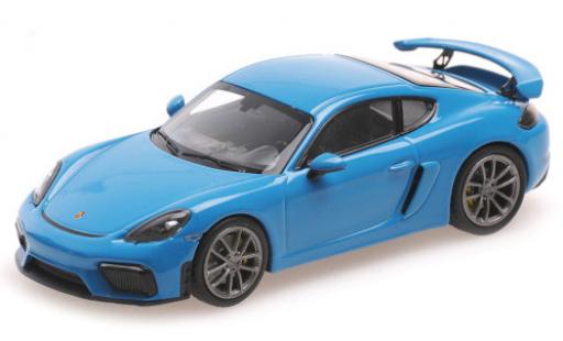 Modelauto Porsche 718 GT4 (982) blauw 2020 1/43 Minichamps