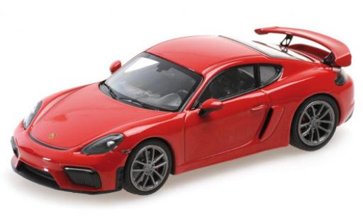 Modelauto Porsche 718 GT4 (982) rood 2020 1/43 Minichamps
