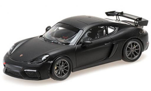 Modelauto Porsche 718 GT4 Clubsport mat-zwart 2020 Plain Body 1/43 Minichamps