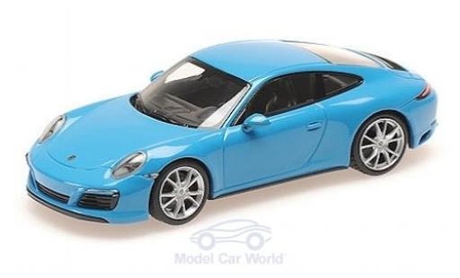 Modelauto Porsche 911 4S (991.2) Carrera blauw 2016 1/43 Minichamps