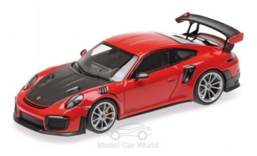 Modelauto Porsche 911 GT2 RS (991.2) rood/zwart 2018 1/43 Minichamps