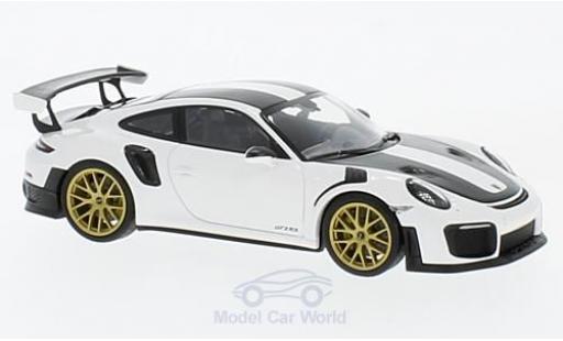 Modelauto Porsche 911 GT2 RS (991.2) GT2RS wit 2018 Weissach-Package 1/43 Minichamps