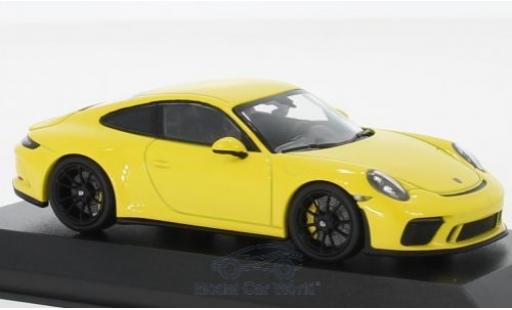 Modelauto Porsche 911 GT3 (991.2) Touring geel 2018 1/43 Minichamps