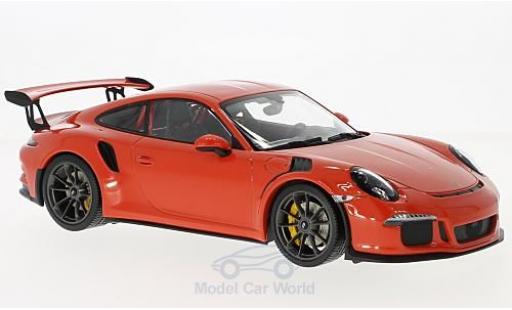 Modelauto Porsche 911 GT3 RS oranje 2015 1/18 Minichamps