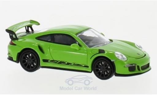 Modelauto Porsche 911 GT3 RS groen/zwart 2013 1/87 Minichamps