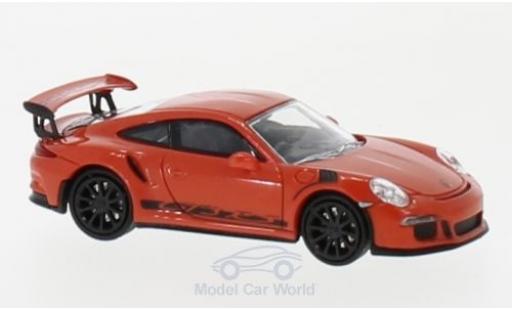 Modelauto Porsche 911 GT3 RS oranje/zwart 2013 1/87 Minichamps
