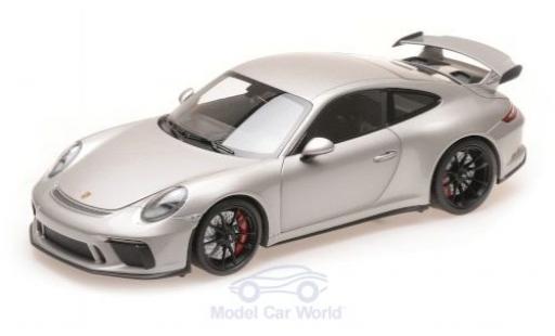 Modelauto Porsche 911 GT3 grijs 2017 1/18 Minichamps